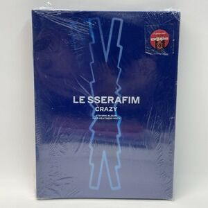 Kpop Music Le Sserafim 4th Mini Album Crazy Vol #2 Blue Version